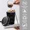 16 oz Disposable Coffee Cups with Lids, 50 Pack Insulated Hot Cups To Go Paper Coffee Cups with Lids and Straws, Corrugated Ripple Wall Cup for Hot Drink, Office, Coffee Bar (Black)